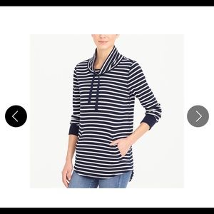 J.crew factory striped funnel neck sweatshirt L